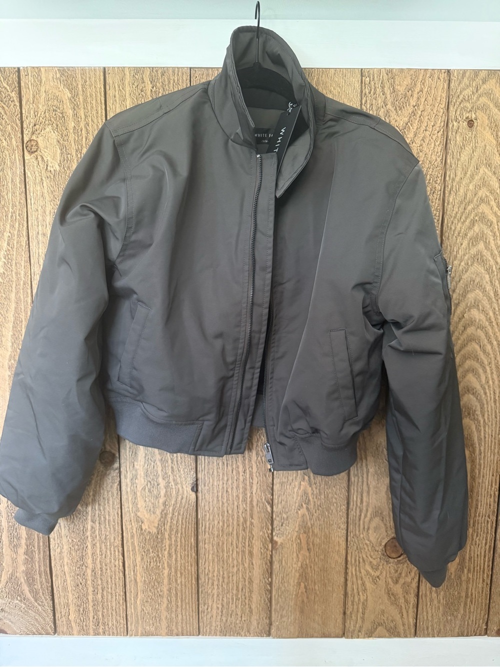 NWT~White Fox Boutique~ Something Forgotten Bomber Jacket~ S/M ~ Slate